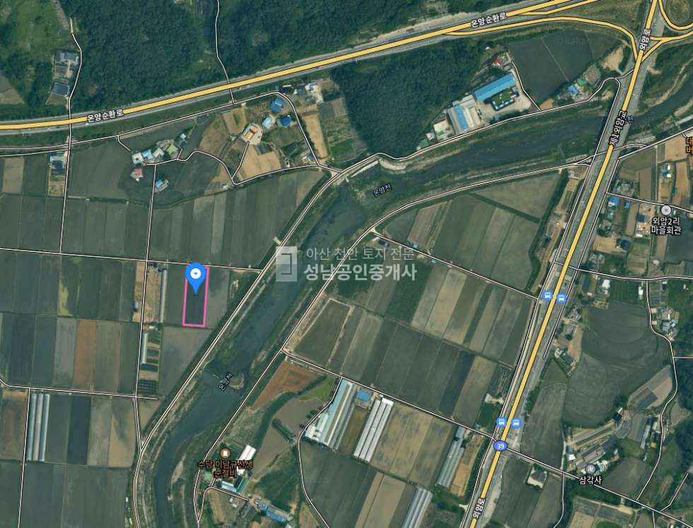 충남 아산시 송악면 평촌리 평촌리 농업진흥구역 남북으로 긴 토지 매매 매물번호 10124 사진 1